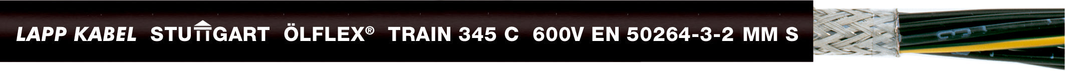 ÖLFLEX TRAIN 345 C 600V 19x1,5 - Cablu multiconductor ecranat conform cu EN 50306-4 5E tip MM S pentru cerin?e ridicate în aplica?ii feroviare