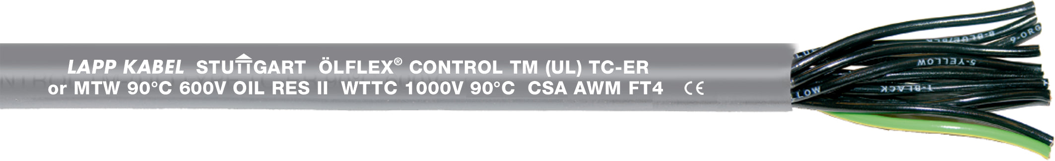ÖLFLEX CONTROL TM 3G4 - Cablu de control ÖLFLEX® PVC, 0,6/1 kV, UL TC-ER WTTC AWM20886 WET OIL RES, CSA AWM