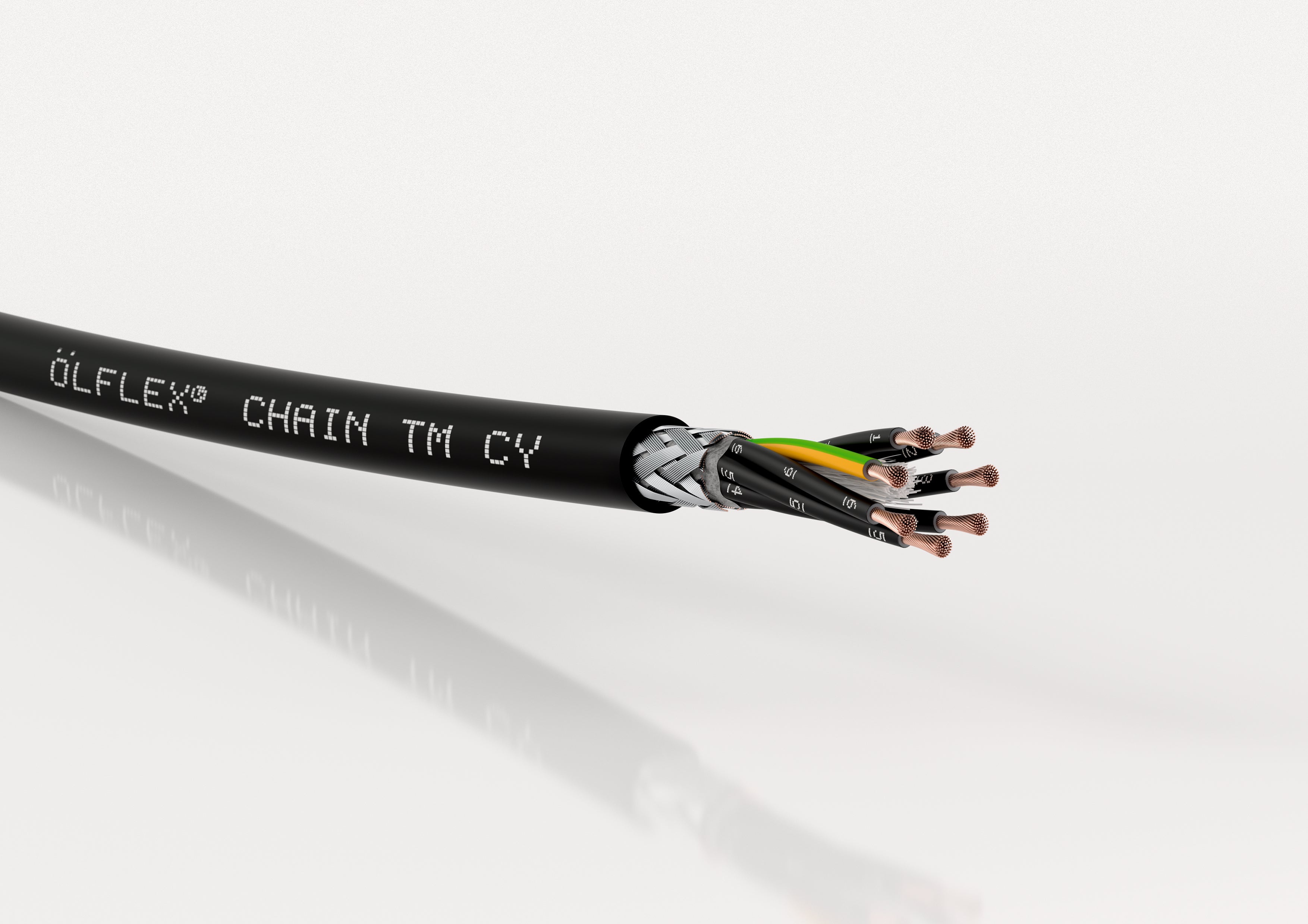 ÖLFLEX CHAIN TM CY 18G18AWG - Cablu de forta si comanda foarte flexibil, ecranat, cu TC-ER, MTW, WTTC, CIC/TC listare conform (UL), respectiv c(UL) pentru America de Nord