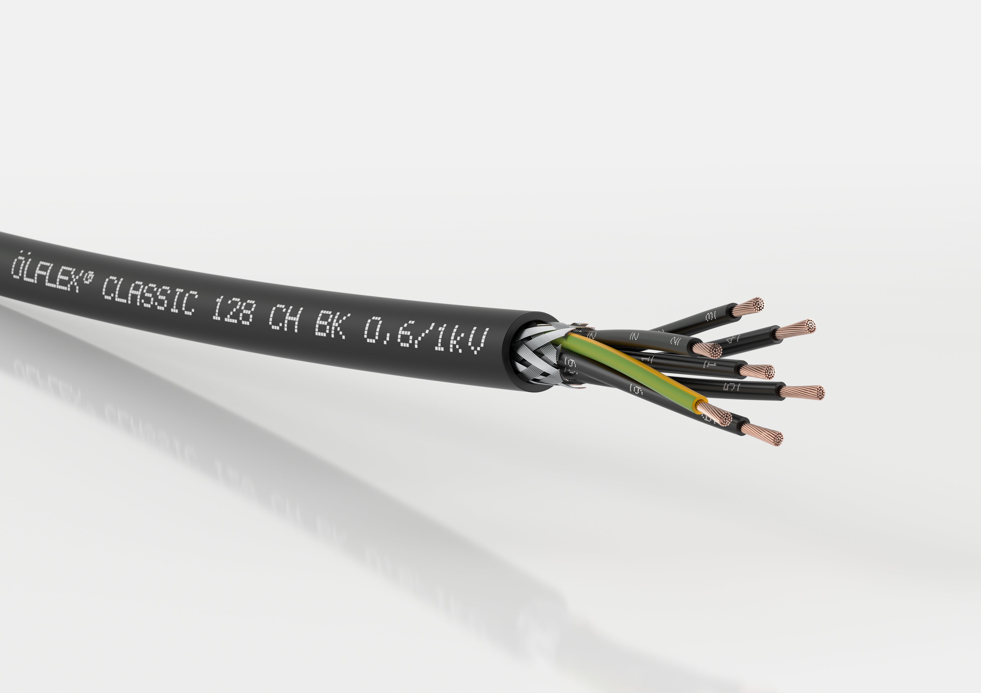 ÖLFLEX CLASSIC 128 CH BK 0,6/1 KV 5G4<p><font color="#AAAAAA">Cablu de comandă rentabil, fără halogen, cu comportament îmbunătățit în caz de incendiu, 0,6/1 kV, cu ecranare</font></p>