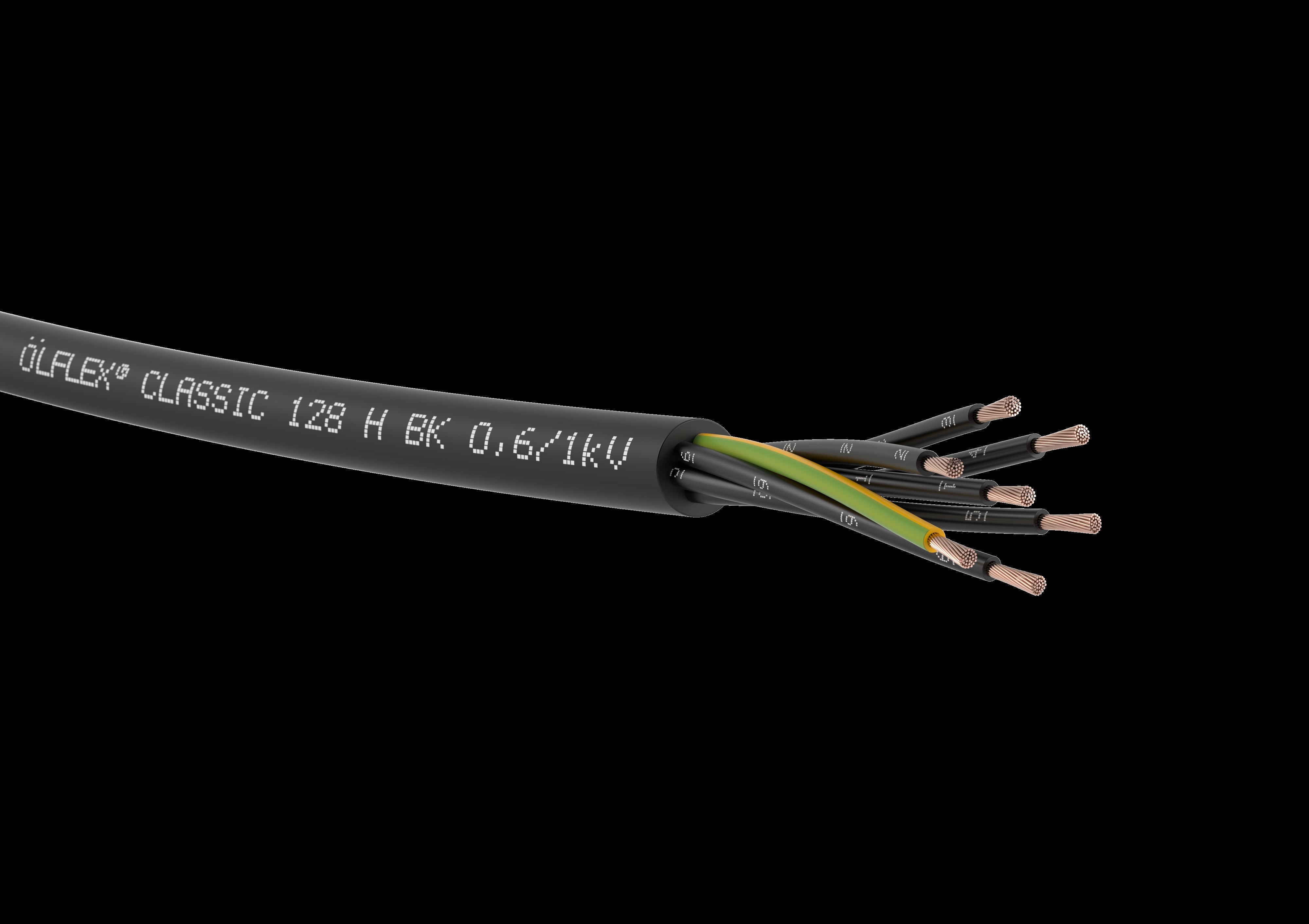 ÖLFLEX CLASSIC 128 H BK 0,6/1 KV 4G2,5 - Cablu de comanda economic, fara halogen, cu comportament îmbunata?it în caz de incendiu, 0,6/1 kV