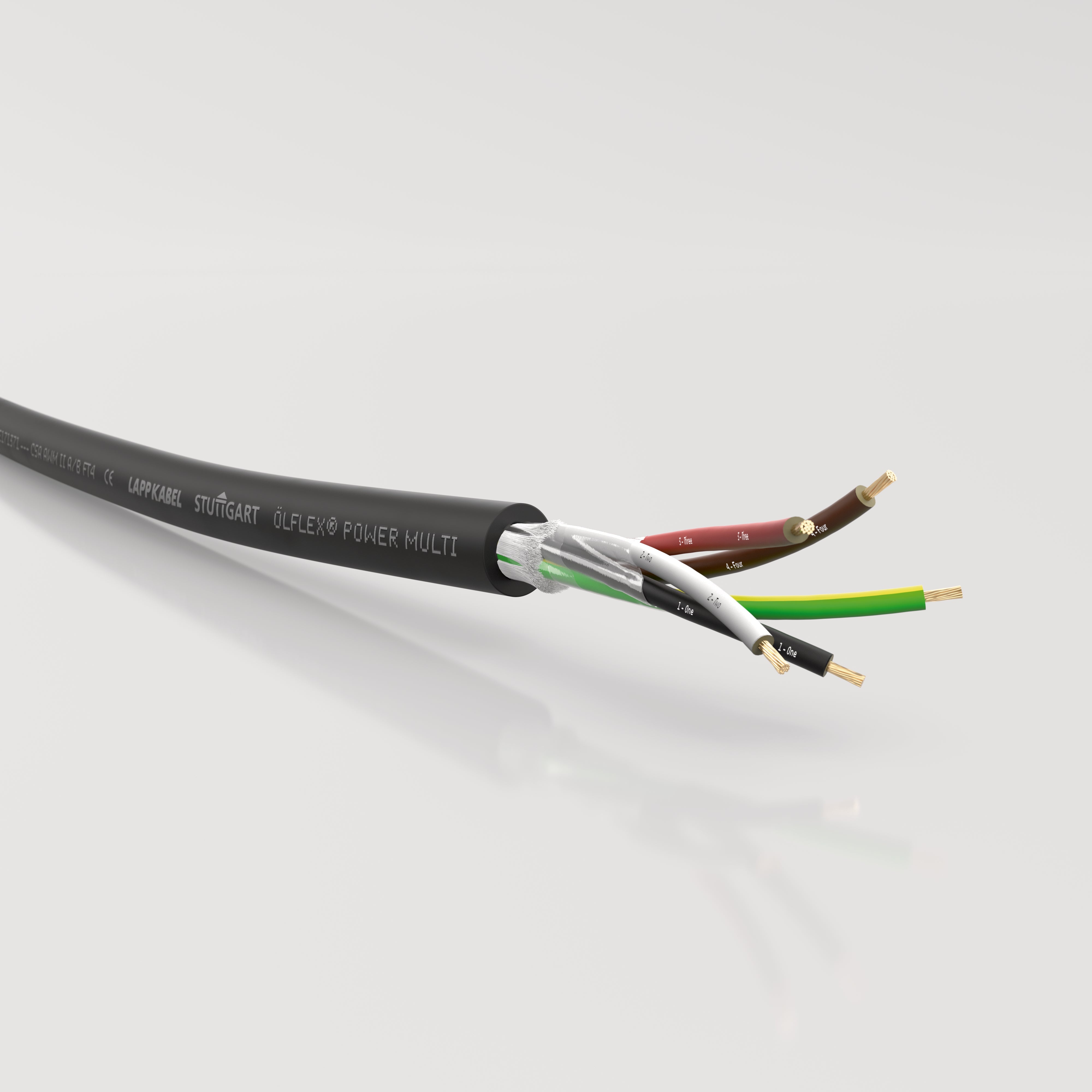 ÖLFLEX POWER MULTI 5G18AWG - Cablu de conectare flexibil, rezistent la ulei: listat (UL) pentru pat de cablu ?i Extra-hard usage conform NEC; NFPA 79