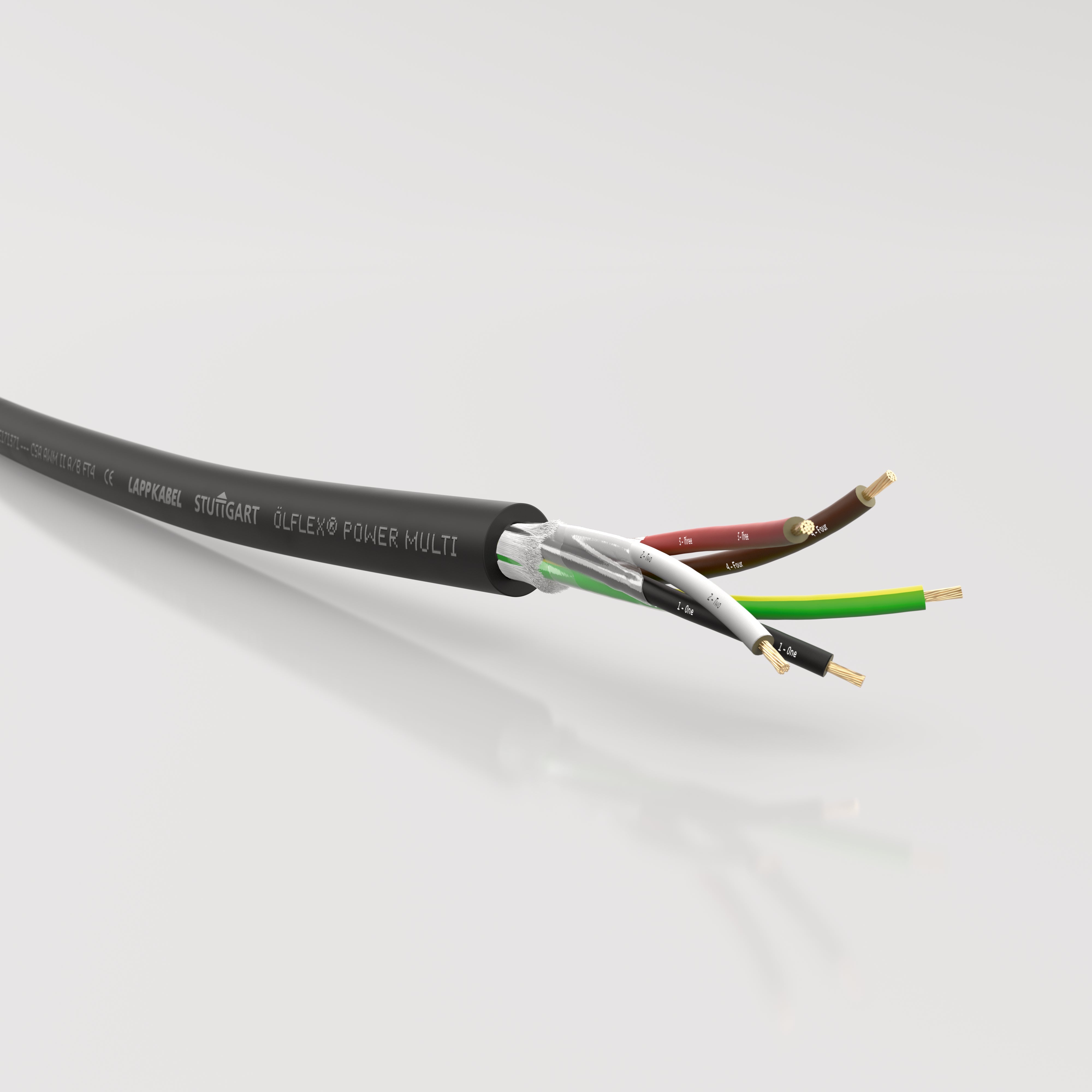 ÖLFLEX POWER MULTI 18G16AWG - Cablu de conectare flexibil, rezistent la ulei: listat (UL) pentru pat de cablu ?i Extra-hard usage conform NEC; NFPA 79