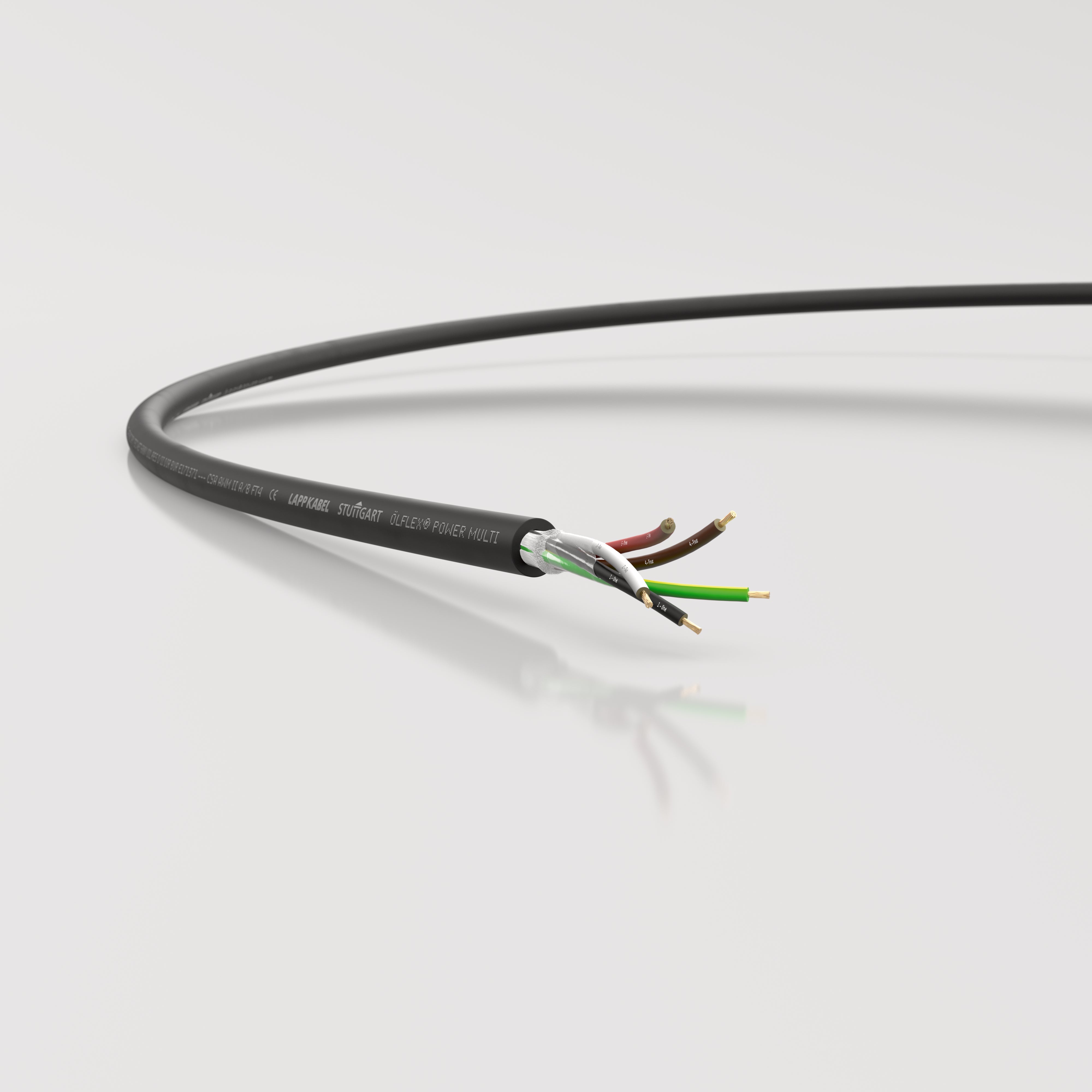 ÖLFLEX POWER MULTI 4G18AWG - Cablu de conectare flexibil, rezistent la ulei: listat (UL) pentru pat de cablu ?i Extra-hard usage conform NEC; NFPA 79