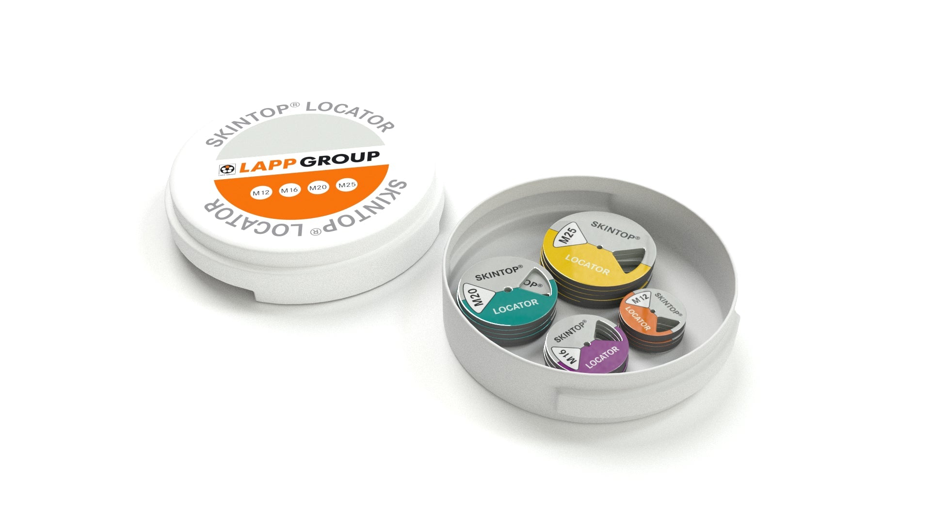 SKINTOP LOCATOR M12-M25 - SKINTOP® LOCATOR permite pozi?ionarea pe dulapurile electrice ?i trasarea u?oara a gaurii aferente presetupelor