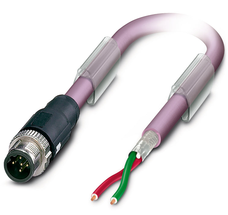 AB-PB-M12MS-10,0PUR - Cablu de PROFIBUS: Priza sau fisa M12 si un capat liber