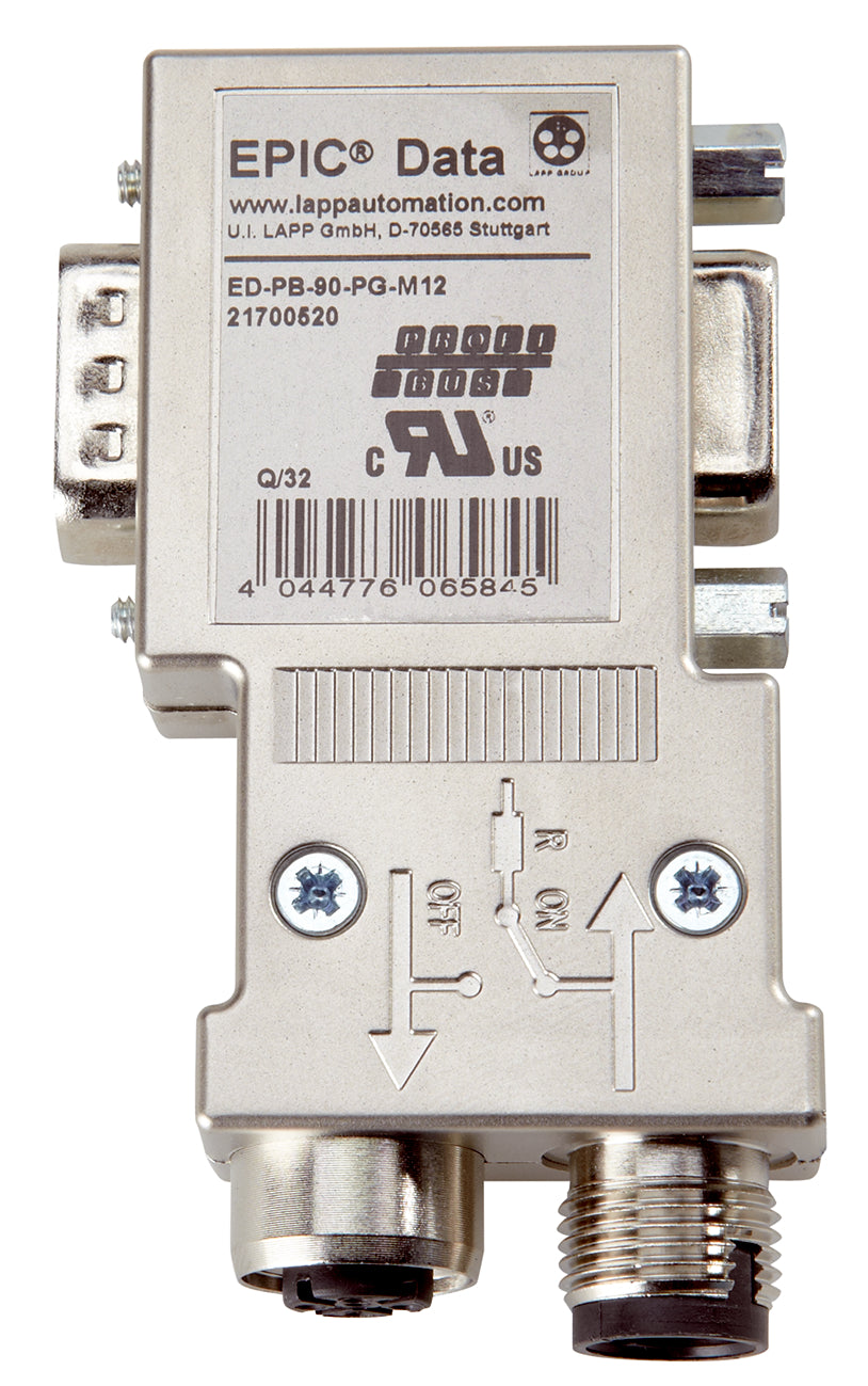 ED-PB-90-LED<p><font color="#AAAAAA">Conector de PROFIBUS cu fișe, cu conexiune cu șurub/M12 / REPEATER</font></p>