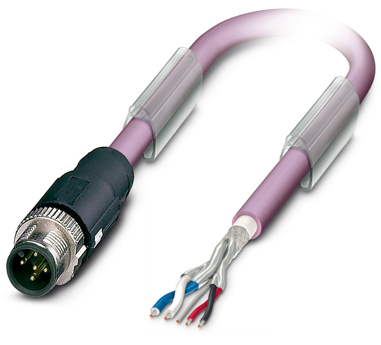 AB-DN-M12MA-2,0PUR - Cablu pentru DeviceNet/CANopen : priza sau fisa M12 premufata si un capat liber