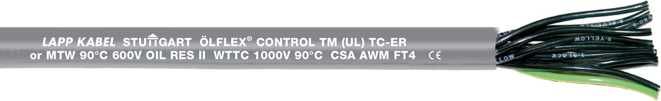 ÖLFLEX CONTROL TM 5G1 - Cablu de control ÖLFLEX® PVC, 0,6/1 kV, UL TC-ER WTTC AWM20886 WET OIL RES, CSA AWM